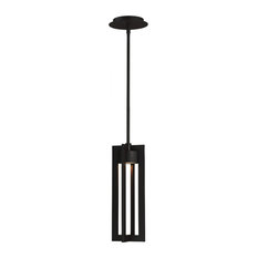 WAC Lighting PD-W48616 Chamber 1 Light 5-1/2"W Integrated LED - Black