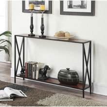Living room concole table behind couch