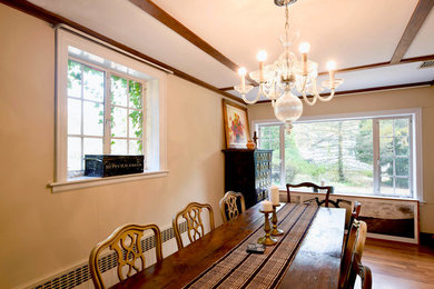 Inspiration for a country dining room remodel in New York