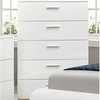 Coaster Felicity Contemporary Wood 5-Drawer Rectangular Chest in White