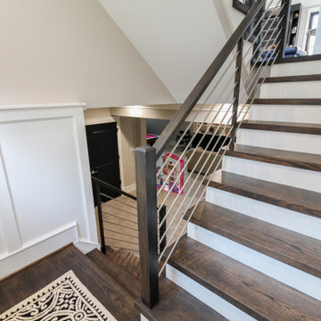 Project #72 | Modern Staircase with Horizontal Steel Rod Railing