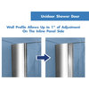 Unidoor 41 to 42" Frameless Hinged Shower Door, Clear 3/8" Glass Door