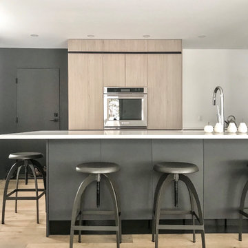 Grey Pine and Graphite Grey Modern Kitchen Transformation