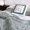 Proud Mary for Tilonia® Queen Quilt in Stripes, Teal, 90''x90''