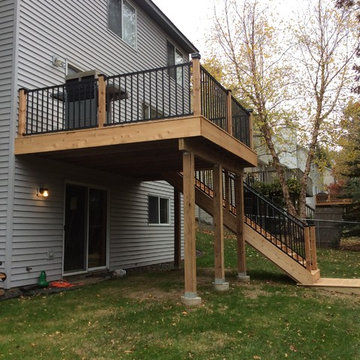 Cedar Deck with Aluminum Railings