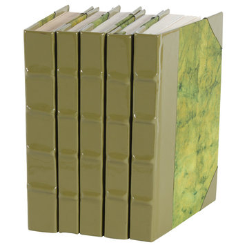 Patent Leather Books, Army Green, Set of 5