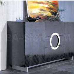 Armani Black Crocodile Texture Modern Buffet - VIG Furniture - Buffets And Sideboards