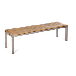 Wintons Teak Abacus SS Backless Bench - Patio Furniture And Outdoor Furniture