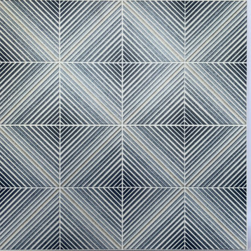 Cadiz 12in x 12in.Ceramic Tile  in Dark/Light Blue and Grey(8.7 sq. ft./case)