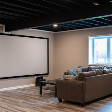 Finished Basement with Bar, Bathroom, Gym and Secret Room in Ann Arbor, MI