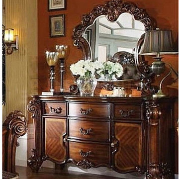 Vendome Traditional Dresser with Mirror in Cherry