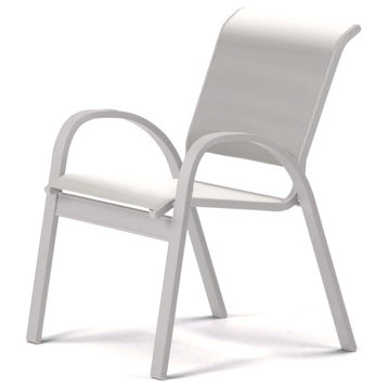 Aruba II Sling Cafe Chair, Textured White, White