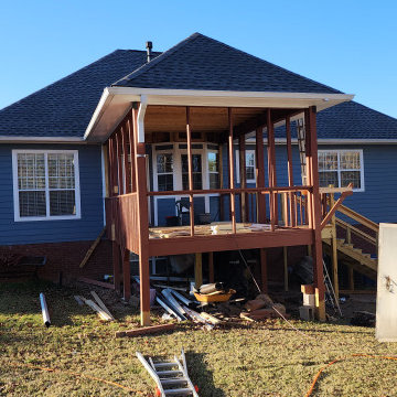Screened and covered deck addition