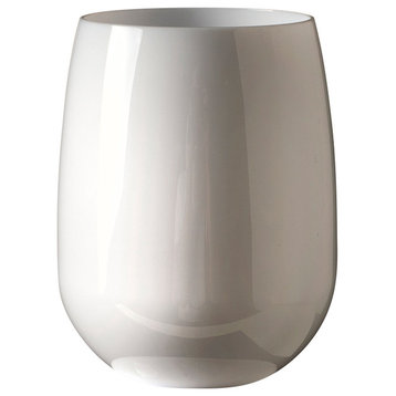 Stemless Wine Glass, Set of 4, White, 12 oz.