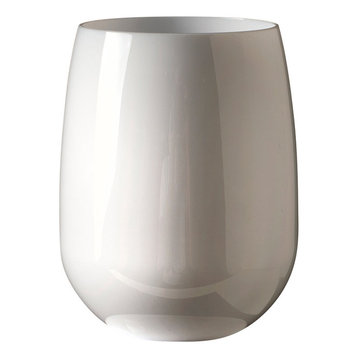 Stemless Wine Glass, Set of 4, White, 12 oz.