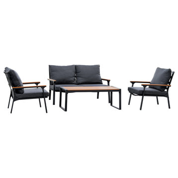 Outdoor 4-Person Patio Set and Coffee Table