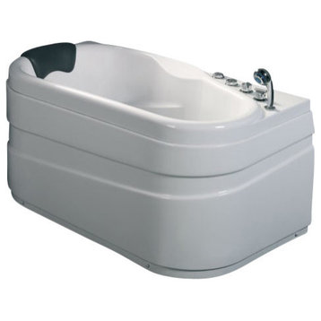 EAGO AM175-R  5' White Acrylic Whirlpool Bathtub - Drain on Left