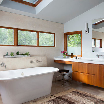 Zilker Contemporary Primary Bath with Standalone Tub