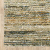 Aegina Soft Stripes Gold/Green Area Rug, 8'6"x11'7"