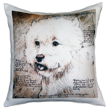 Leonardo's Dogs Westie Terrier Dog Pillow