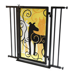 Fusion Gates - Fusion Gate with Limited Edition Dream Dog Design, Black, 32"-36" - Dog Gates