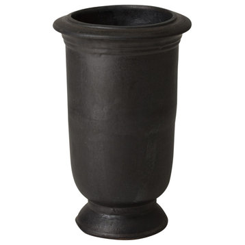 Tall Cup Planter, Matte Black 13.5x22.5