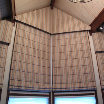 Roman Shades & Cornices for GIANT windows!