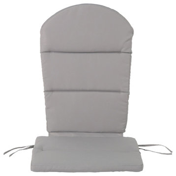 GDF Studio Malibu Outdoor Water-Resistant Adirondack Chair Cushion, Gray