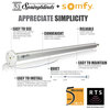 Springblinds SOMFY Motorized 5% Solar Indoor Outdoor Shade, White Grey, 23"x72"