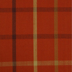 Dark Red Hudson Yarn Dyed Small Plaid Blackout Design Fabric - Upholstery Fabric