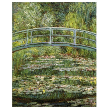 "Japanese Bridge And Water Lilies (1)" Paper Print by Claude Monet, 15"x18"