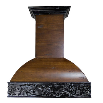 ZLINE Ducted Wooden Wall Mount Range Hood in Antigua and Walnut