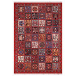Bareens Designer Rugs - Shabby Chic Ziegler Dwight Rust Blue Hand-Knotted Wool Rug - 9'0'' x 11'8'' - Enhance the ambiance of your home with this magnificent Persian-influenced Turkish hand-knotted rug made by skilled artisans capable of creating the most exceptional vegetable dyes and hand-spun wool. This exquisite handmade rug is a one-of-a-kind Peshawar Kafkaz, otherwise identified as Chobi, Chobi Peshawar, Oushak, or Ziegler rug. These handmade rugs are crafted in Pakistan utilizing superior-quality wool imported from Australia, New Zealand, and Korea in two types of weaves: the Persian weave and the Mori weave. This rug is meticulously crafted by hand using the finest natural vegetable dyes extracted from local plants. The artisans use a blend of hand-spun local and fine merino wool, resulting in a rug with a compelling texture, higher lanolin content, and longer staple. The artisans occasionally incorporate natural or artificial silk into the pile to enhance specific motifs. The finished product is an awe-inspiring execution of flawless design and an understated palette that exudes elegance.