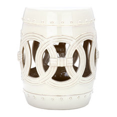 Safavieh Aruba Indoor/Outdoor Garden Stool, Vintage White