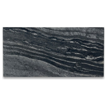 Silver Wave Black Forest Marble 3x6 Subway Tile Polished, 100 sq.ft.