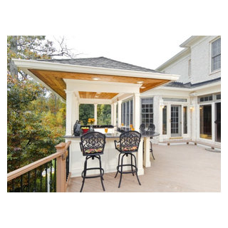 Stylish Outdoor Living in Oakton, Virginia - Mediterranean - Deck - DC ...