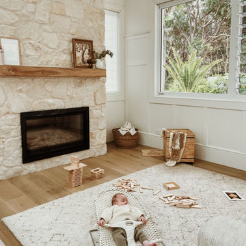Irregular Foster Walling Interior Fireplace - Hampton Style Homes