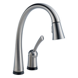 Delta Pilar&reg; Single Handle Pull-Down Kitchen Faucet with Touch2O&reg; Technology - Kitchen Faucets