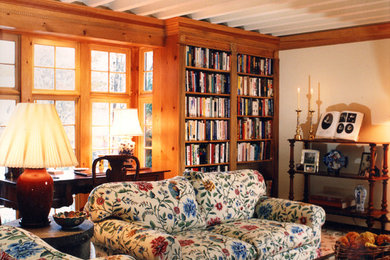 Inspiration for a timeless family room remodel in New York