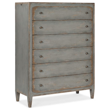 Ciao Bella Six-Drawer Chest, Speckled Gray