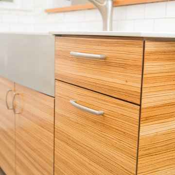 Modern Zebrawood Cottage Kitchen
