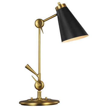 Signoret Task Table Lamp, Burnished Brass
