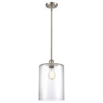Innovations Lighting - Large Cobbleskill 1-Light Pendant, Brushed Satin Nickel, Clear - A truly dynamic fixture, the Ballston fits seamlessly amidst most decor styles. Its sleek design and vast offering of finishes and shade options makes the Ballston an easy choice for all homes.