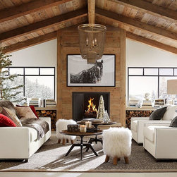 TURNER SQUARE ARM UPHOLSTERED SOFA WITH NAILHEADS - Sofas
