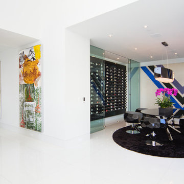 Stradella Project, Beverly Hills Glass Enclosed Wine Cellar