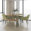 Marley Solid Hardwood 6-Piece Dining Set With Bench, Light Green