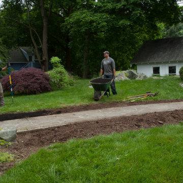 Before and After images of new garden installations