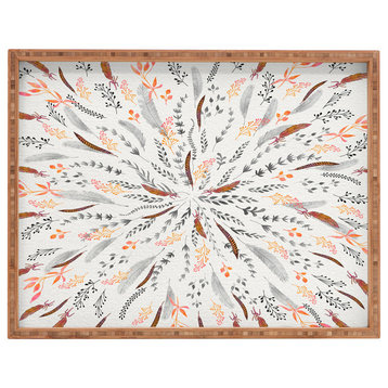 Iveta Abolina Feather Roll Rectangular Tray, 18"x14"