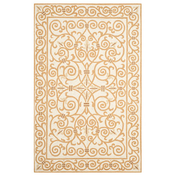 Safavieh Chelsea Collection HK11 Rug, Ivory/Gold, 2'9"x4'9"