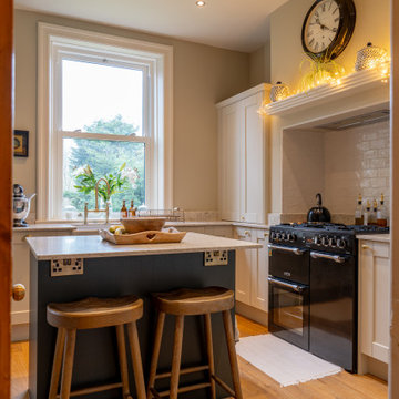 Kensington Kitchen in Mussel & Heritage Green by Creating Spaces
